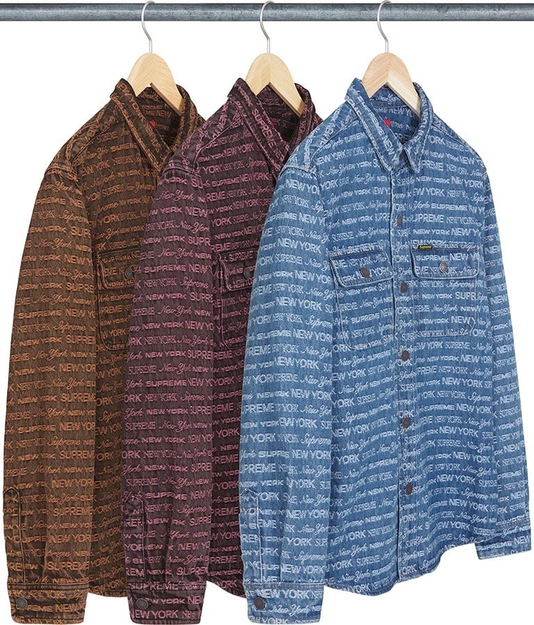 Multi Type Jacquard Denim Shirt